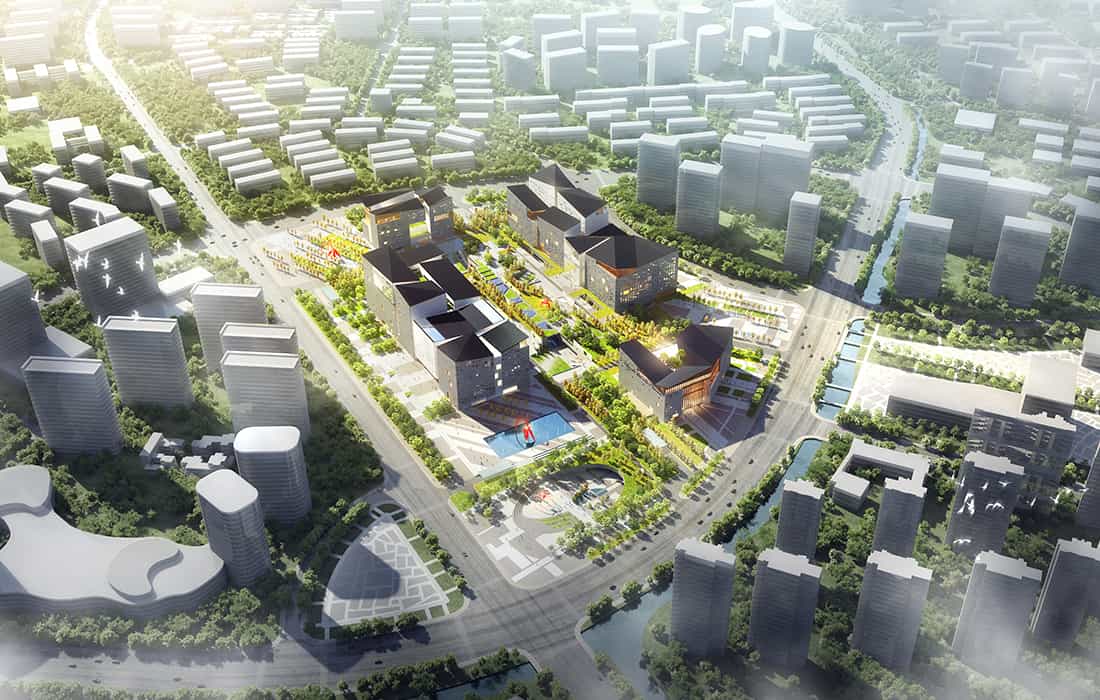 The construction project of Zhijiang Cultural Center in Zhejiang Province